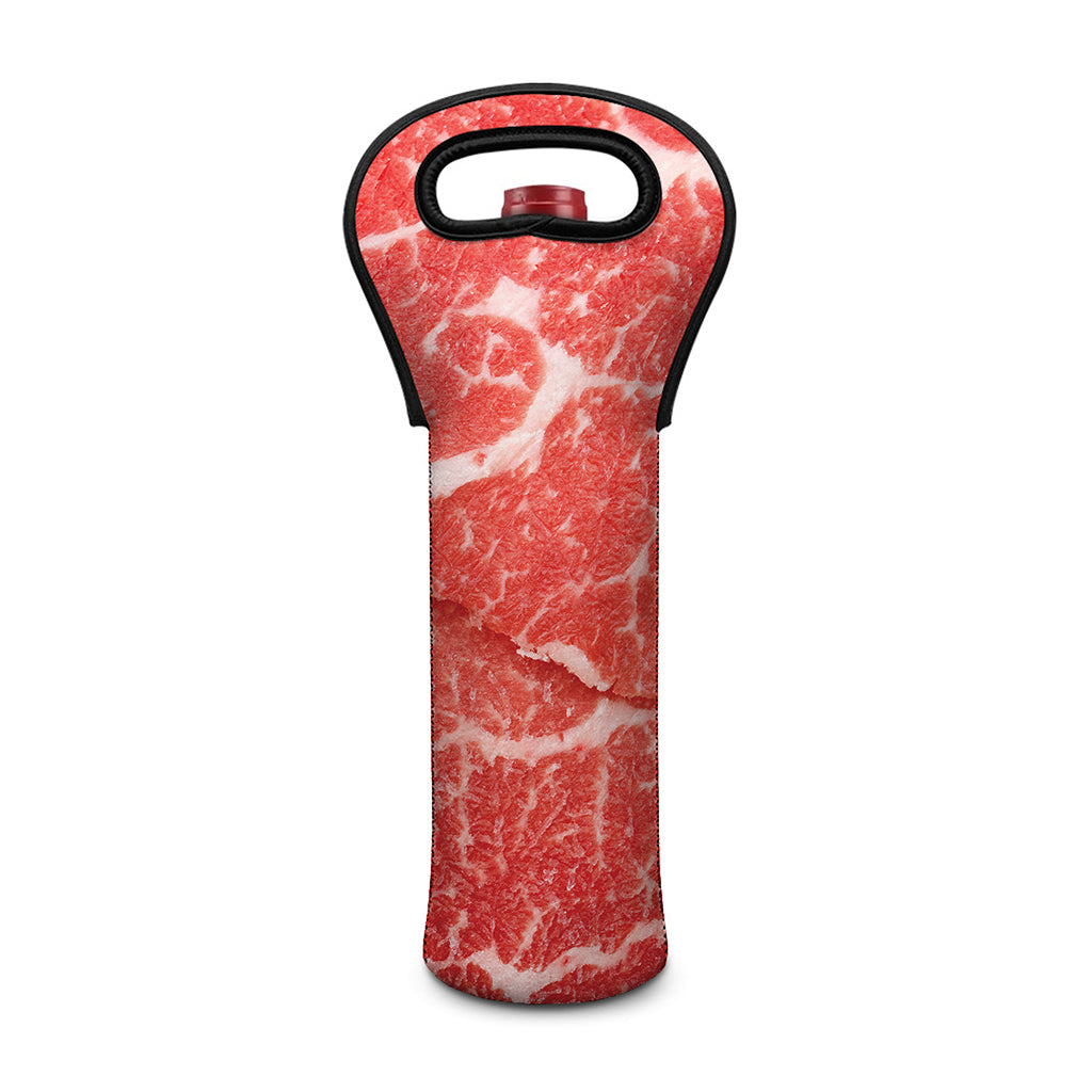 Meat Print Single Neoprene Wine Tote