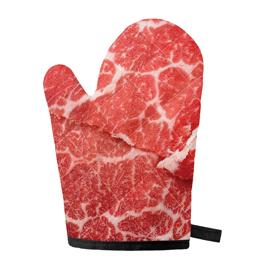 Meat Print Single Oven Mitt