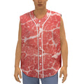 Meat Print Sleeveless Baseball Jersey