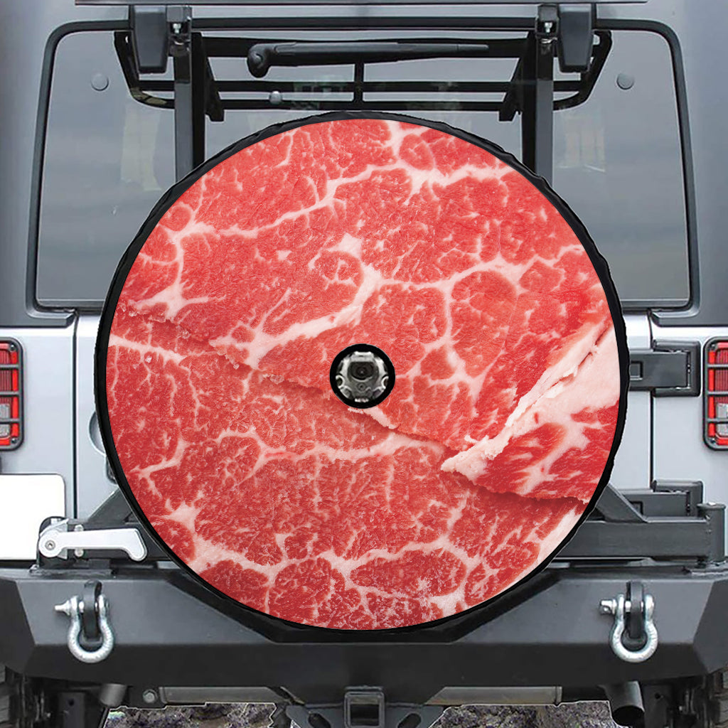 Meat Print Tire Cover With Camera Hole