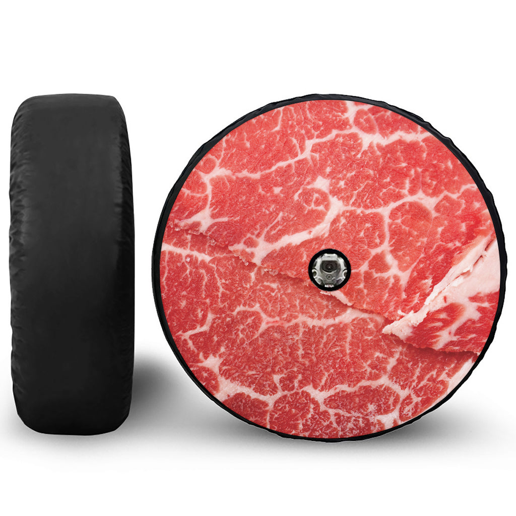 Meat Print Tire Cover With Camera Hole