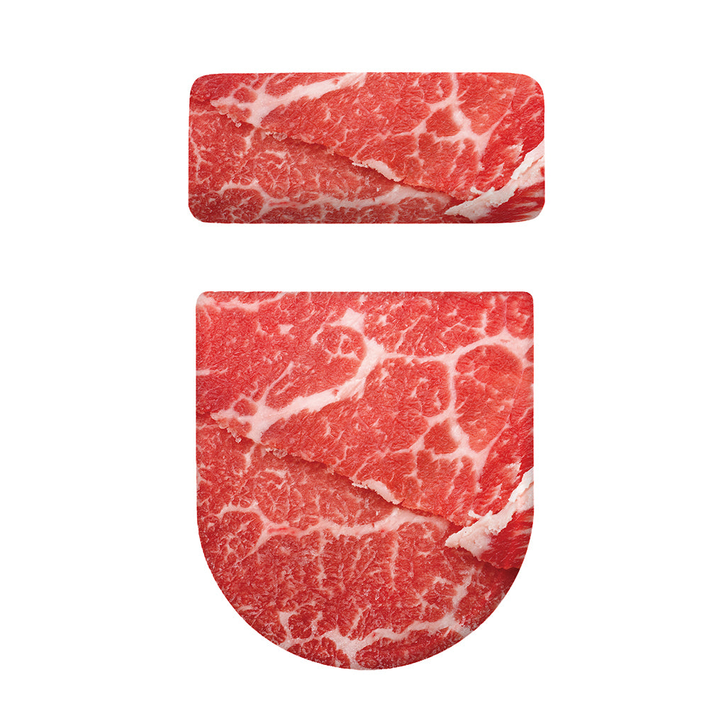 Meat Print Toilet Lid And Tank Cover Set