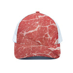 Meat Print White Mesh Trucker Cap