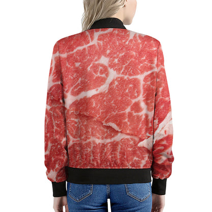 Meat Print Women's Bomber Jacket