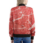 Meat Print Women's Bomber Jacket