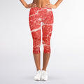 Meat Print Women's Capri Leggings