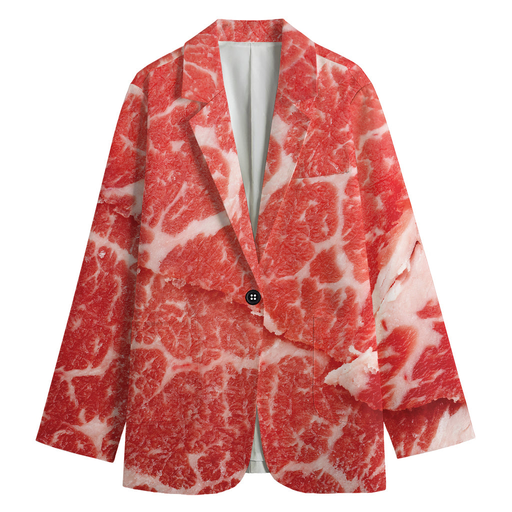 Meat Print Women's Cotton Blazer