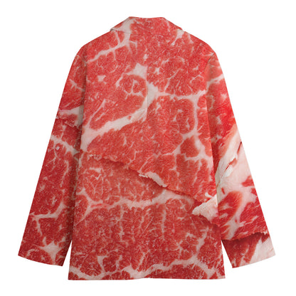 Meat Print Women's Cotton Blazer