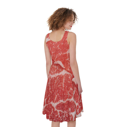 Meat Print Women's Sleeveless Dress