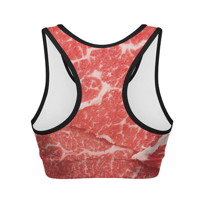Meat Print Women's Sports Bra