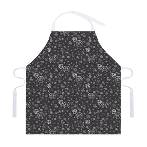 Mechanic Nuts and Bolts Pattern Print Adjustable Apron