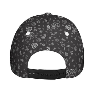 Mechanic Nuts and Bolts Pattern Print Baseball Cap