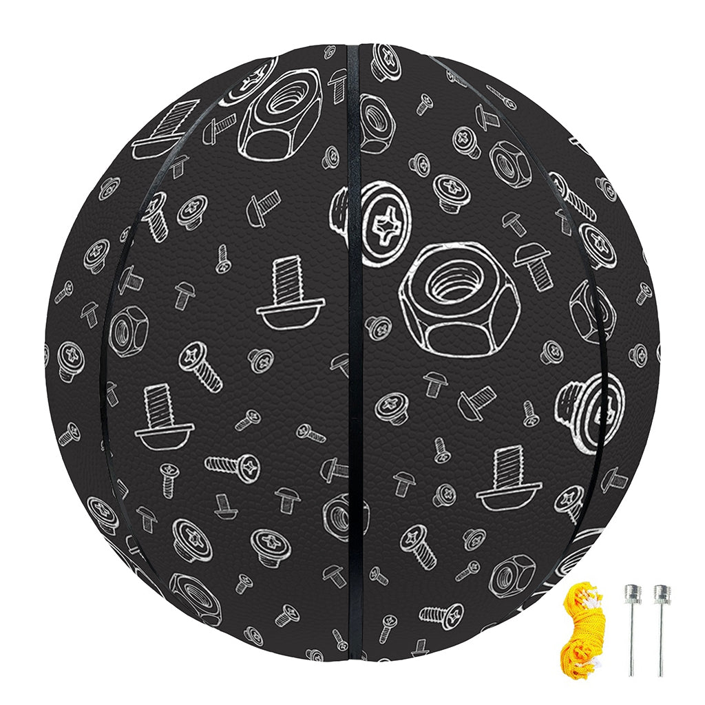 Mechanic Nuts and Bolts Pattern Print Basketball