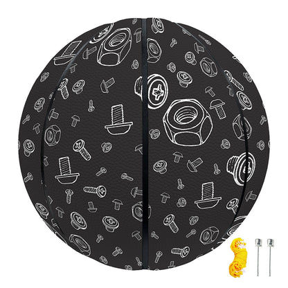 Mechanic Nuts and Bolts Pattern Print Basketball