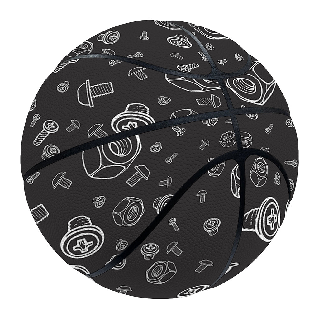 Mechanic Nuts and Bolts Pattern Print Basketball