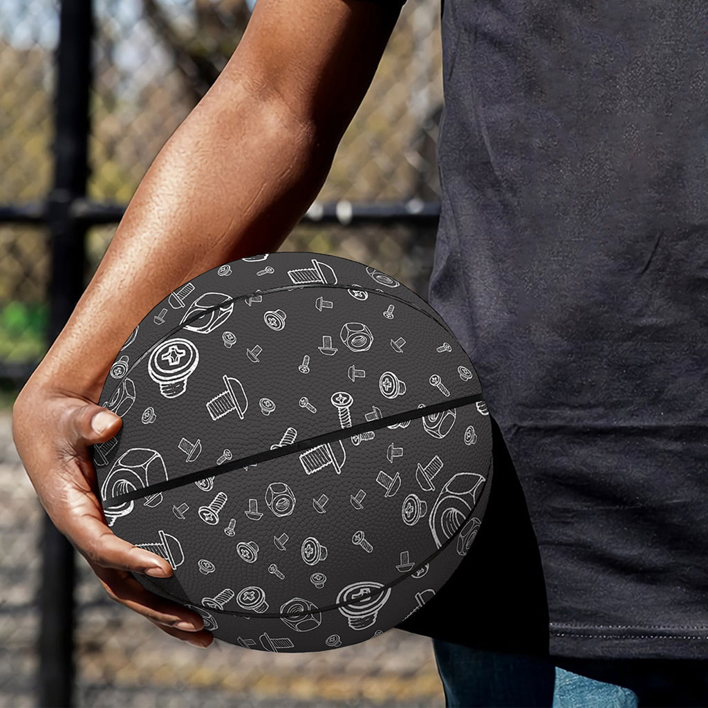 Mechanic Nuts and Bolts Pattern Print Basketball