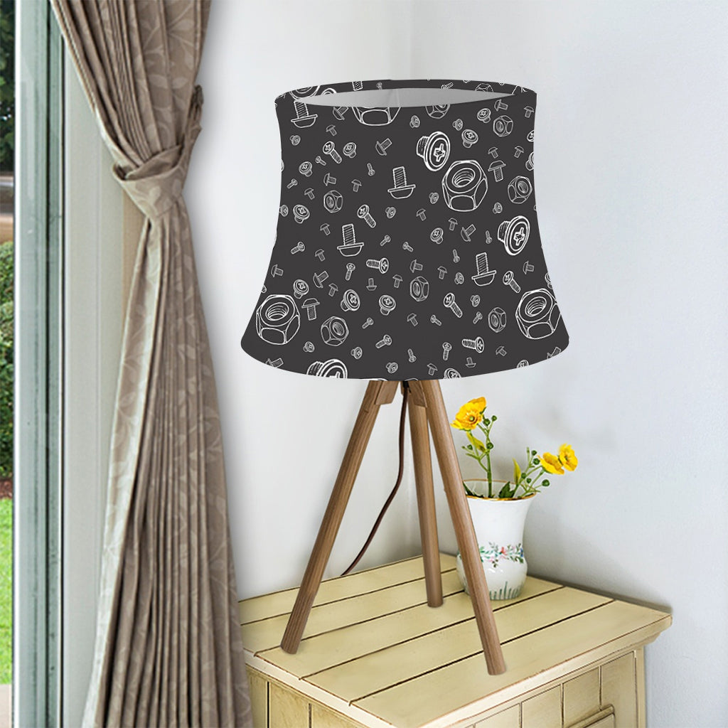 Mechanic Nuts and Bolts Pattern Print Bell Lamp Shade