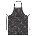 Mechanic Nuts and Bolts Pattern Print Bib Apron With Pocket