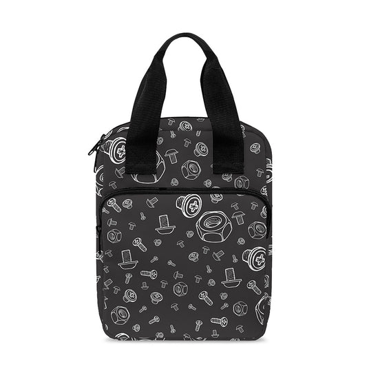 Mechanic Nuts and Bolts Pattern Print Bible Tote Bag