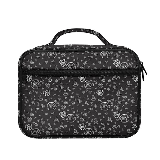 Mechanic Nuts and Bolts Pattern Print Briefcase Bible Bag