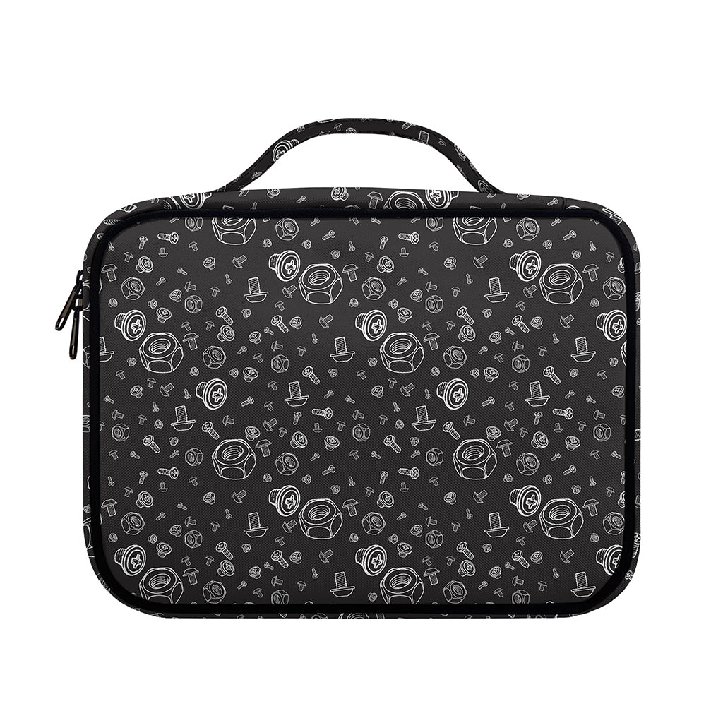 Mechanic Nuts and Bolts Pattern Print Briefcase Bible Bag