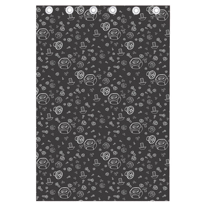 Mechanic Nuts and Bolts Pattern Print Curtain