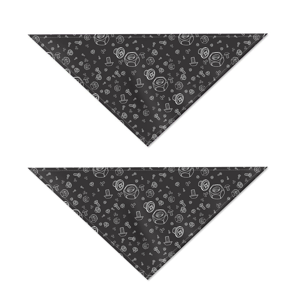 Mechanic Nuts and Bolts Pattern Print Dog Bandana