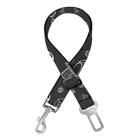 Mechanic Nuts and Bolts Pattern Print Dog Seat Belt
