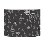 Mechanic Nuts and Bolts Pattern Print Drum Lamp Shade