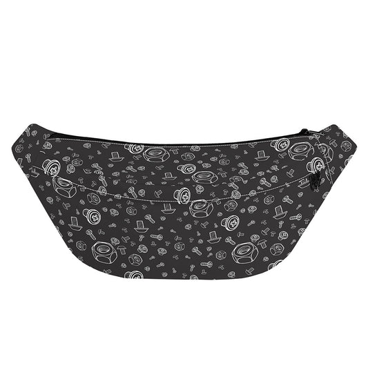 Mechanic Nuts and Bolts Pattern Print Fanny Pack