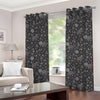 Mechanic Nuts and Bolts Pattern Print Grommet Curtains