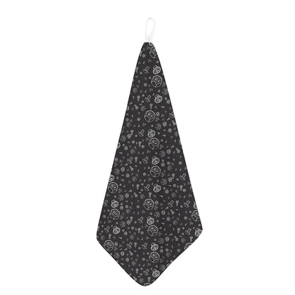 Mechanic Nuts and Bolts Pattern Print Hand Towel