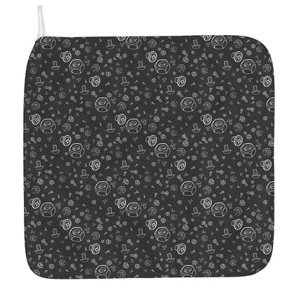 Mechanic Nuts and Bolts Pattern Print Hand Towel