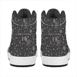 Mechanic Nuts and Bolts Pattern Print High Top Leather Sneakers