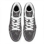 Mechanic Nuts and Bolts Pattern Print High Top Leather Sneakers