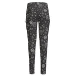 Mechanic Nuts and Bolts Pattern Print High-Waisted Pocket Leggings