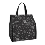 Mechanic Nuts and Bolts Pattern Print Insulated Lunch Tote