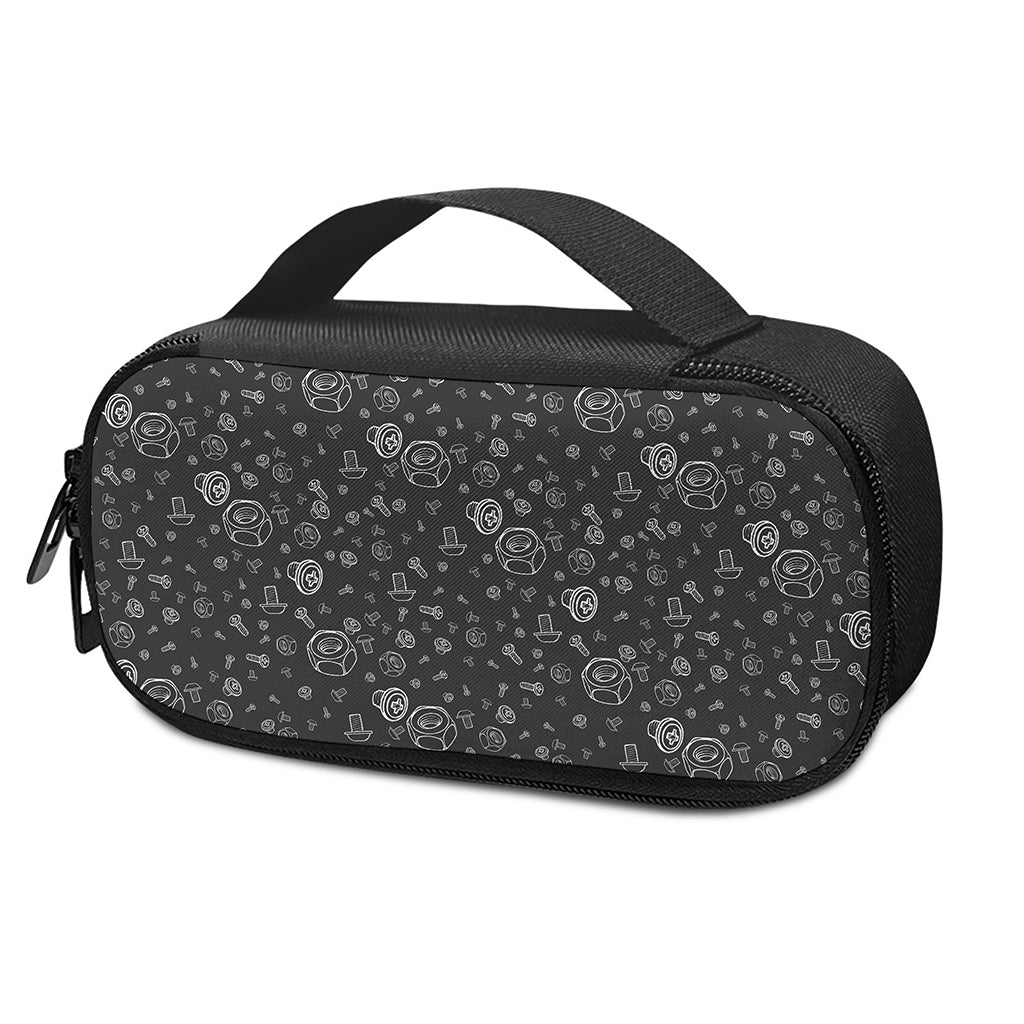 Mechanic Nuts and Bolts Pattern Print Insulin Cooler Travel Case