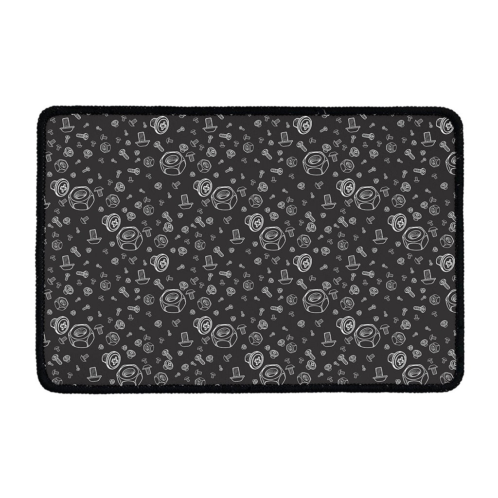 Mechanic Nuts and Bolts Pattern Print Kitchen Mat