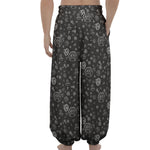 Mechanic Nuts and Bolts Pattern Print Lantern Pants