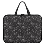Mechanic Nuts and Bolts Pattern Print Laptop Sleeve With Handle