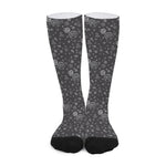 Mechanic Nuts and Bolts Pattern Print Long Socks