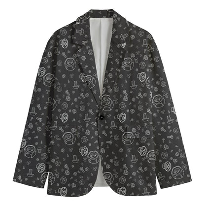Mechanic Nuts and Bolts Pattern Print Men's Blazer