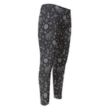 Mechanic Nuts and Bolts Pattern Print Men's Compression Pants