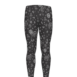 Mechanic Nuts and Bolts Pattern Print Men's leggings