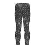 Mechanic Nuts and Bolts Pattern Print Men's leggings