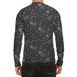 Mechanic Nuts and Bolts Pattern Print Men's Long Sleeve Rash Guard