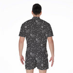 Mechanic Nuts and Bolts Pattern Print Men's Rompers