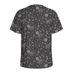 Mechanic Nuts and Bolts Pattern Print Men's Sports T-Shirt