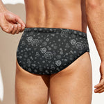 Mechanic Nuts and Bolts Pattern Print Men's Swim Briefs